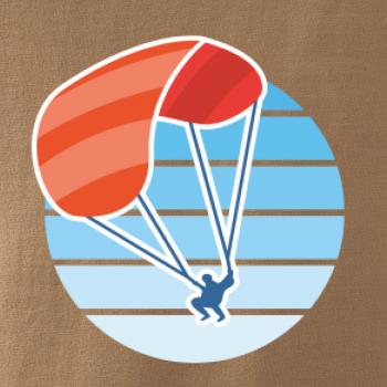 Paragliding oranžový v modrém kolečku