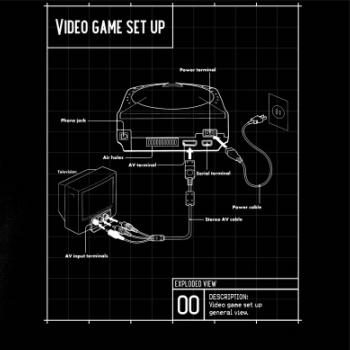 Nákres TV video hra kulatá