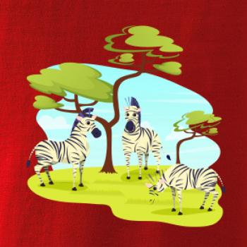 Zebry pod stromem