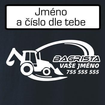 Traktorbagr - vlastní nápis a číslo