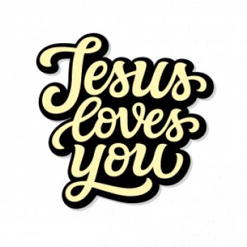 Jesus loves you - psací písmo