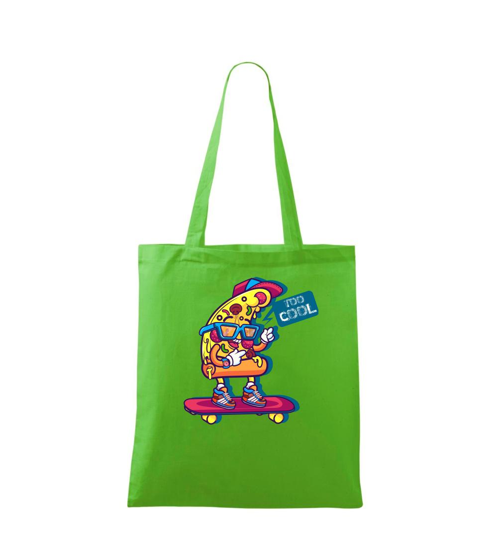 Pizza slice with skateboard