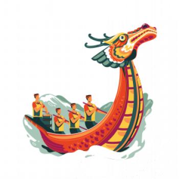 Dračí lodě při závodě