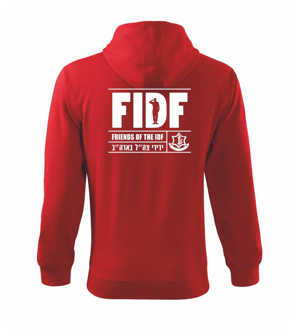 Friends Of the IDF (FIDF) - Mikina s kapucí na zip trendy zipper
