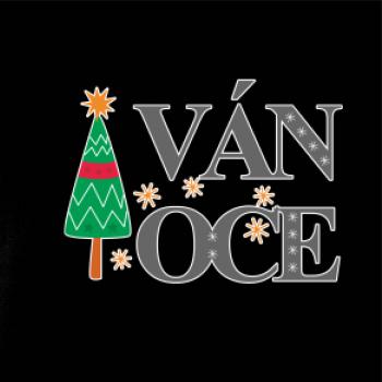 Napis Vánoce se stromkem