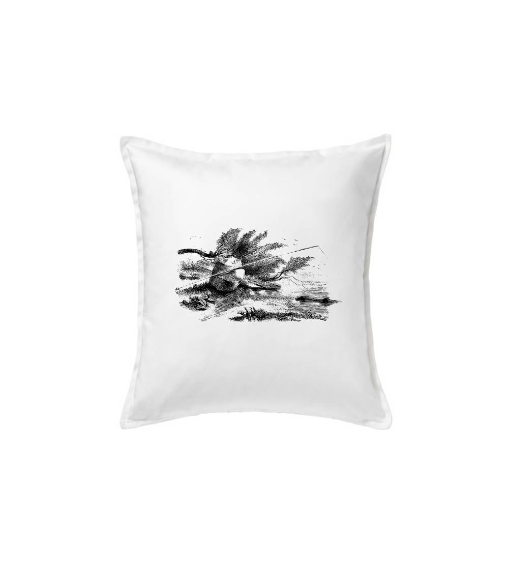 Kreslený prut opřený o kámen