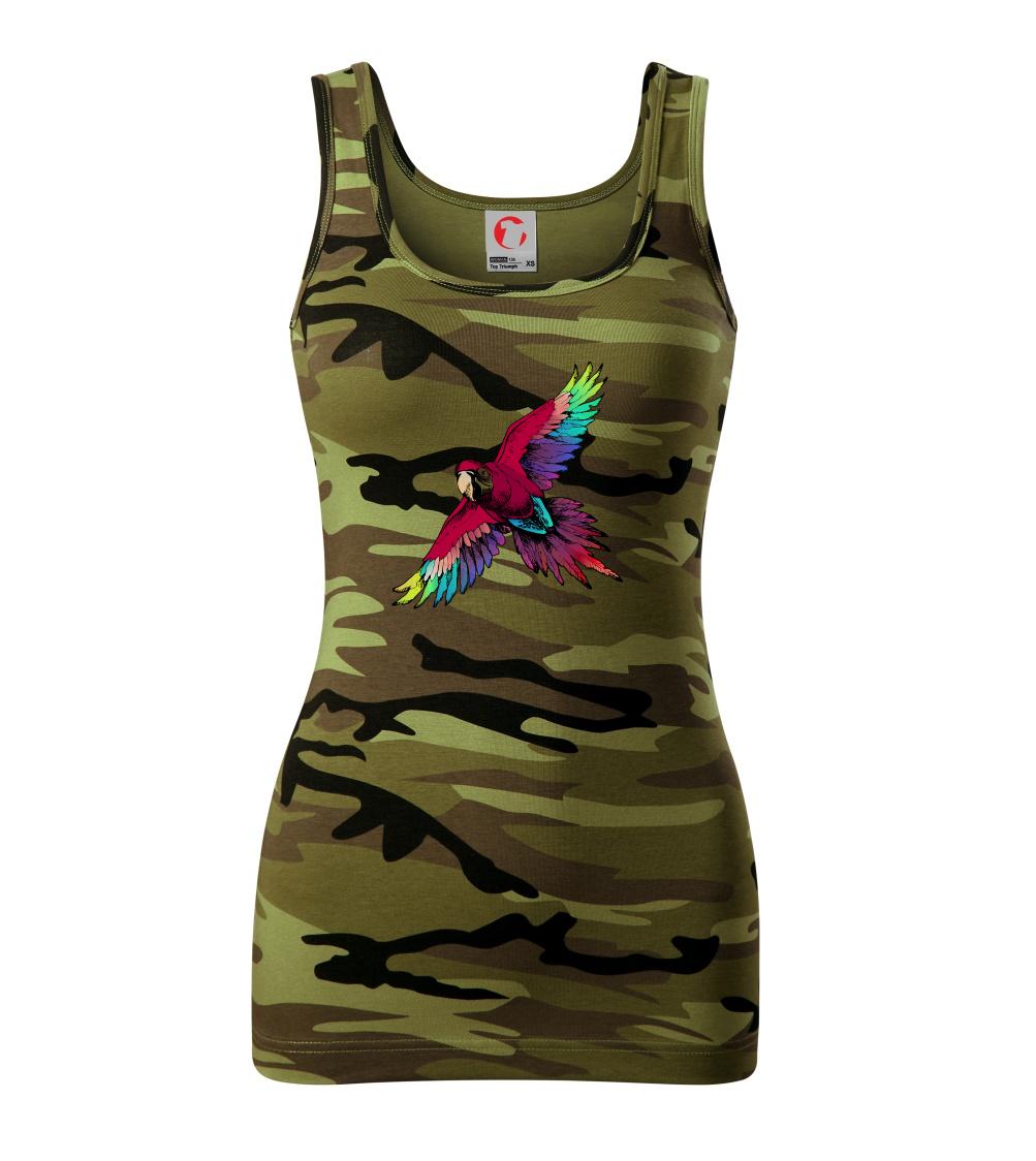 Papoušek kreslený letící