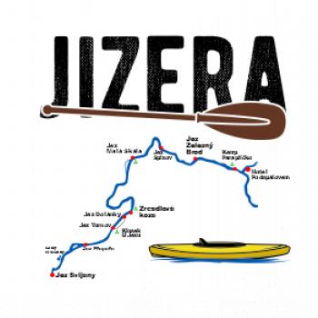 Mapa řeky Jizery