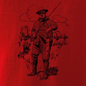 Kreslený rybář s úlovkem