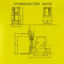 Vysokozdvižný vozík nákres
