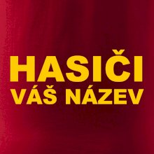 Hasiči - žlutý nápis - váš název sboru