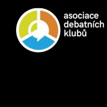 Asociace debatních klubů logo s textem