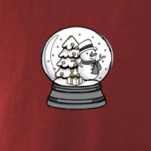 Sněhová koule se sněhulákem