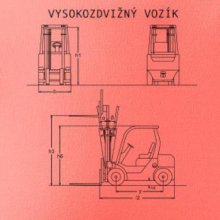 Vysokozdvižný vozík nákres