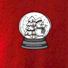 Sněhová koule se sněhulákem