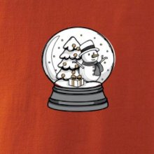 Sněhová koule se sněhulákem