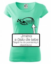 Traktorbagr - vlastní nápis a číslo