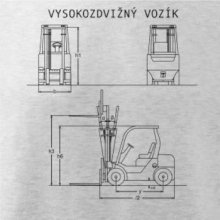 Vysokozdvižný vozík nákres