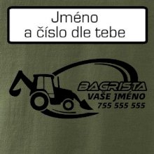 Traktorbagr - vlastní nápis a číslo