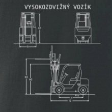 Vysokozdvižný vozík nákres
