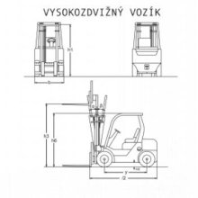 Vysokozdvižný vozík nákres