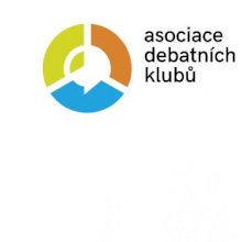 Asociace debatních klubů logo s textem Asociace debatních klubů logo s textem