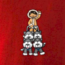 Psí spřežení animované