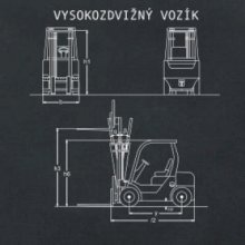 Vysokozdvižný vozík nákres