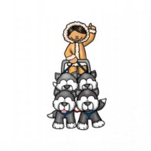 Psí spřežení animované