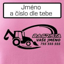 Traktorbagr - vlastní nápis a číslo