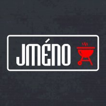 Zástěra na grilování s vlastním jménem