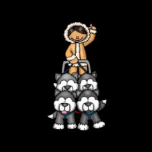 Psí spřežení animované