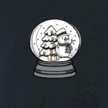 Sněhová koule se sněhulákem