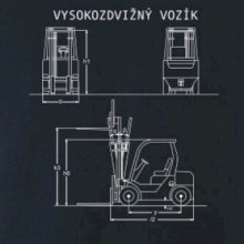 Vysokozdvižný vozík nákres