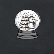 Sněhová koule se sněhulákem