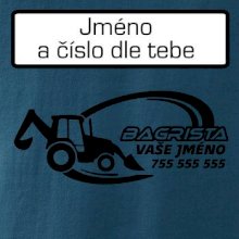 Traktorbagr - vlastní nápis a číslo