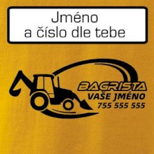 Traktorbagr - vlastní nápis a číslo