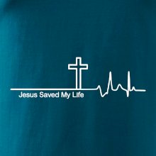 Jesus Saved My Life kříž ekg