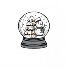 Sněhová koule se sněhulákem