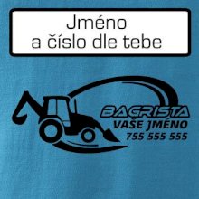 Traktorbagr - vlastní nápis a číslo