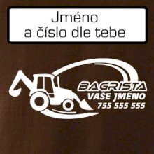 Traktorbagr - vlastní nápis a číslo