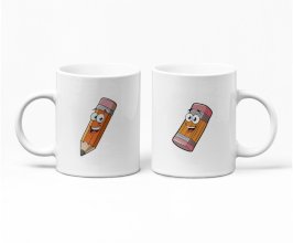 Parový hrnek - Tužka a guma