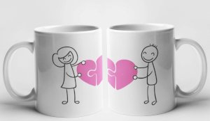 Párové hrníčky puzzle - 2 hrnky