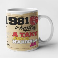 Hrnek - 1981 v kostce pro ženu Hrnek - 1981 v kostce pro ženu