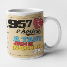 Hrnek - 1957 v kostce pro muže Hrnek - 1957 v kostce pro muže