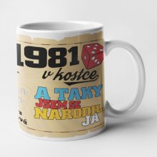 Hrnek - 1981 v kostce pro muže Hrnek - 1981 v kostce pro muže