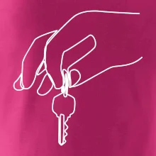 Klíče a ruka jedním tahem