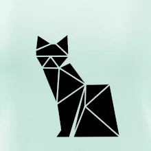 Origami kočka z boku