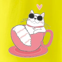 Hustá kočka v hrníčku