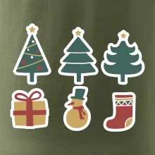 Vánoční sada - stromky a dárky